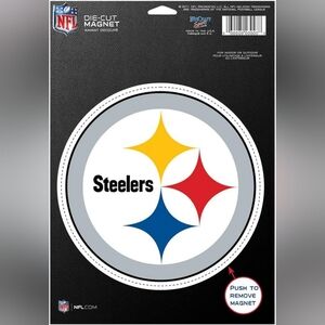 NFL Pittsburgh Steelers Logo Magnet with Yellow Red and Blue Emblems